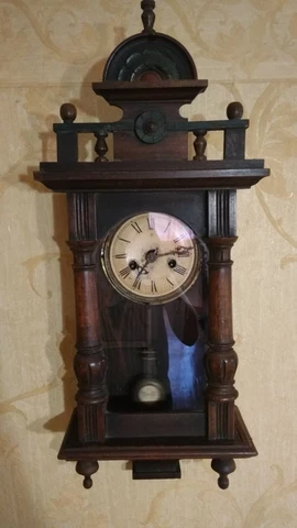 Jungans antique wall clock. Original. Germany. 19th century. work Cover