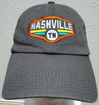 Nashville, TN Baseball Truckers Strapback Hat~Gray ~Adjustable - Image 1 of 4
