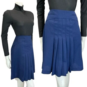 MINIFALDA SECRETARIA PREPPY MOD PLISADA AZUL MARINO AÑOS 60 70 DE COLECCIÓN 12 - Imagen 1 de 9