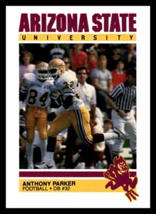 1987-88 Kiwanis Arizona State Sun Devils Police Anthony Parker Football Card - Picture 1 of 2