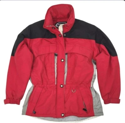FERA Women's Vintage Snow Ski Jacket Size 4 Red Insulated Weatherproof Hooded  - Image 1 of 4