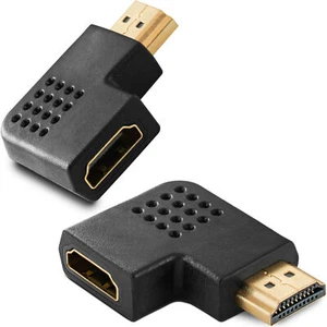 Poppstar 2x wtyczka kątowa HDMI 270 stopni poziomy adapter kątowy do telewizora narożnik, wtyczka - Zdjęcie 1 z 5