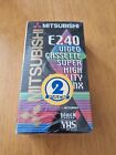 Blank Video Cassette Tapes.  Mitsubishi E240 Super High Quality ENX.  2 Pack.