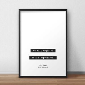 Ralph Wiggum / The Simpsons Quotes Print/Poster