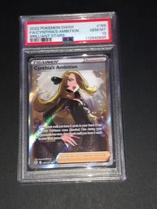 PSA 10, Cynthia's Ambition 169/172 Pokemon Brilliant Stars Sword Shield Full Art - Picture 1 of 2