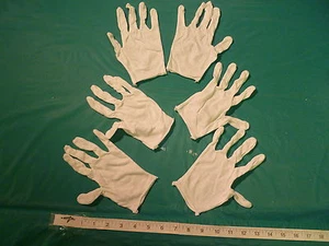 3 PAIRS OF LIGHTWEIGHT WHITE COTTON GLOVES, MENS SIZE, FREE U.S. SHIPPING! - Picture 1 of 2