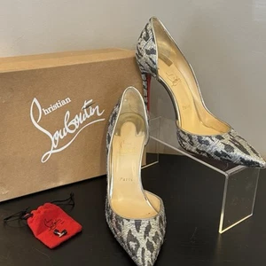 CHRISTIAN LOUBOUTIN Iriza 100 lt gold Lurex Gigi Heels 42 mit Box, Spitzenersatz - Bild 1 von 17