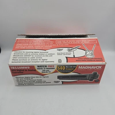 Magnavox DTV Digital To Analog TV Converter TB110MW9 Brand New In Box W/ Remote - Image 1 of 4