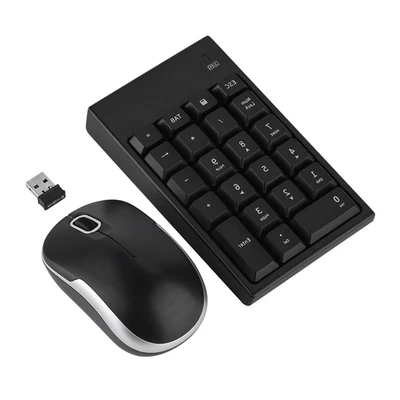 2.4GHz Wireless Keyboard Mouse Set 1200DPI Optical Mouse & Wireless 22-key TU - Image 1 of 4