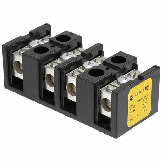 Bloque de terminales Bussmann 14002-4 115 amperios 600 voltios conexión lateral de carga AC/DC Foto 1 de 1