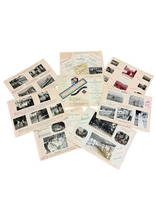 Lot 16 1950s Scrapbook Pages Family Vacation Cruise Receipts 50+ Pics Identified - Picture 1 of 12