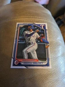 2024 Bowman Base Prospect #BP-81 Sebastian Walcott  - Texas Rangers - Picture 1 of 2