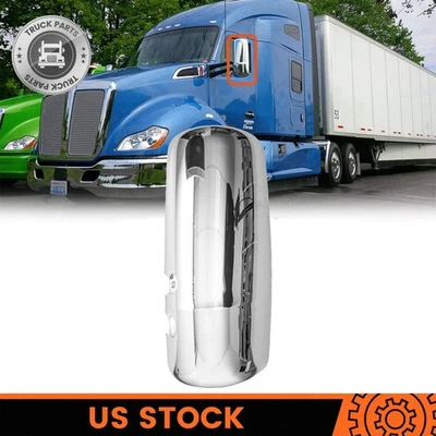For 2013-2019 2020 Kenworth T680 T880 Door Mirror Cover Chrome Left Driver Side Foto 1 de 4