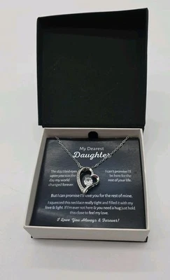 Collar a mi querida hija tono plata regalo nuevo Foto 1 de 4