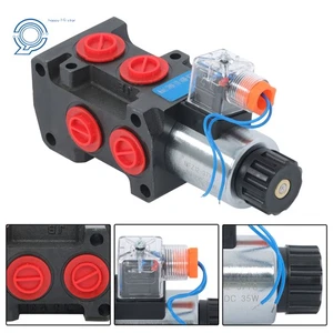 13GMP 12VDC Hydraulic Solenoid Diverter Selector Valve 1/2"BSP 6 Port - Picture 1 of 18