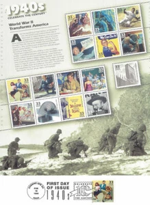 #3186g FD Program 33c Celebrate the Century 1940's "Jitterbug" Stamps w/FDC - Picture 1 of 1