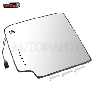 Tow Mirror Glass Power Heated Upper Signal LH for 14-17 Sierra 1500 2500 3500 - Picture 1 of 16