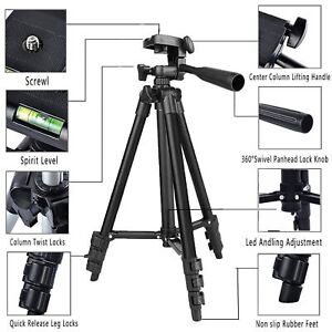Portable Professional Camera Tripod Aluminum Stand Holder For Cell Phone