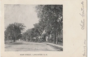 1906 Main Street Lancaster New Hampshire NH UDB Postkarte - Bild 1 von 2