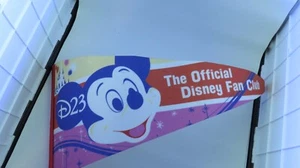 Disney D23 Gold Member Exclusive Pennant Flag WDW 50th Anniversary Mickey - Picture 1 of 2