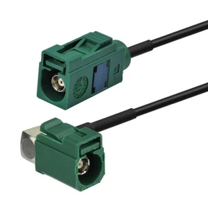 FAKRA Jack E ST to FAKRA female right angle E pigtail cable RG174 5M for Car TV1 - Picture 1 of 3