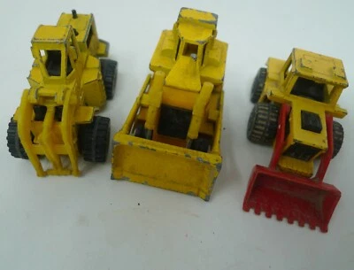 Lot 3 1979 Hot Wheels Workhorse Yellow CAT Bulldozer 1976 Lesney Matchbox vintag - Image 1 of 3