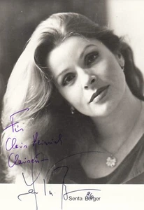 Cartolina fotografica autografo originale Senta Berger teatro tv culto 2305071 - Foto 1 di 2