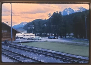 Vtg 1962 35mm Slide - Banff Lake Louise Train Station BC, Canada - Kodachrome - Picture 1 of 1