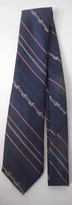 Corbata 100% Poliéster Rayas Diagonales Floral Clásica Años 70 56 x 3 1/8 Sin Marca - Imagen 1 de 6