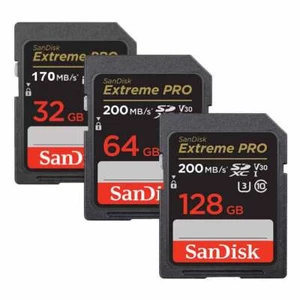 SanDisk 32GB 64GB 128GB Extreme PRO SDXC U3 90 MB/s Waterproof Class10 SD Card B - Picture 1 of 12