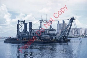 Original Slide 1960's CARTAGENA Dredge Ship River View 265N - Picture 1 of 1