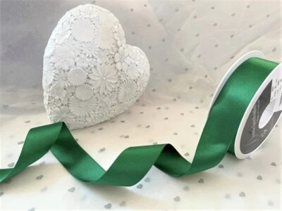 Berisfords HUNTER GREEN doppelseitiges Satinband Weihnachten (455) - 3 mm bis 70 mm