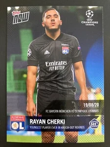 2020 Topps Now UCL # 077 Rayan Cherki Youngest player rookie card Lyon RC France - Picture 1 of 1
