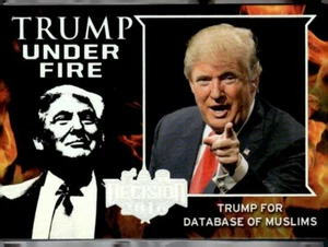 Decision 2016 Trump Under Fire Silver Foil Database for Muslims #TUF12 - Picture 1 of 2