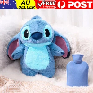 Stitch Hot Water Bottle Soft Winter Plush Warm Hand Bag Home Water Filling 500ml - Picture 1 of 15