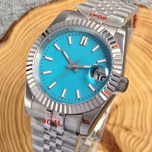 39mm Tandorio Blue Dial Sapphire Glass Date Japan NH35A Automatic Mens Watch - Picture 1 of 8