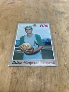 1970 Topps - #502 Rollie Fingers Oakland Athletics Card Has A Hole Punch