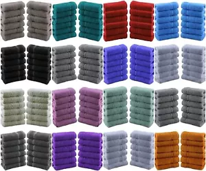 12 Stück 100% Baumwolle Gesichtstücher Handtücher Waschlappen 550 g/m² - Bild 1 von 15