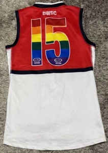 T56 Darebin Falcons Players GPS Pride Game Guernsey VFL Australia Women 10 VGC - Picture 1 of 15