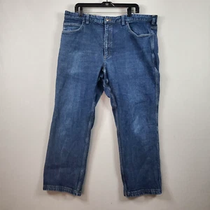 Duluth Trading Jeans Mens 42x30 Blue Denim Flex Ballroom Straight Leg Outdoors - Picture 1 of 14