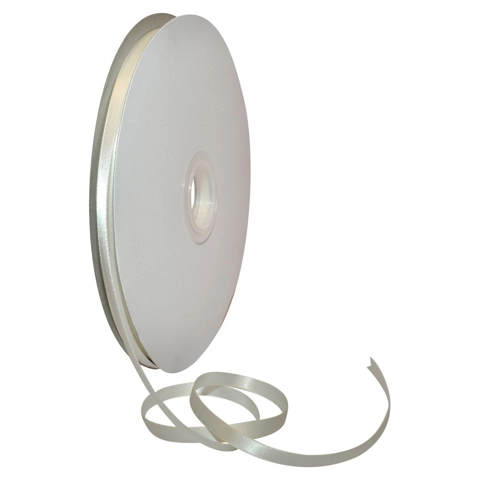 Morex Ribbon Double Face Satin Ribbon 1/4"" by 100 yd Antique White 08806/00-028