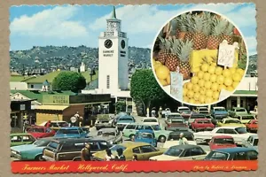WORLD FAMOUS FARMERS MARKET, Hollywood California. USA SOUVENIER POSTCARD - Picture 1 of 2