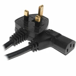5m Power Cord UK Plug to Right Angle IEC C13 Cable (kettle lead/PC power lead) - Picture 1 of 5