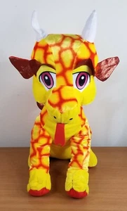 Classic Toy Factory 17" Yellow Red Dragon Plush Preowned Horns Wings - Picture 1 of 6