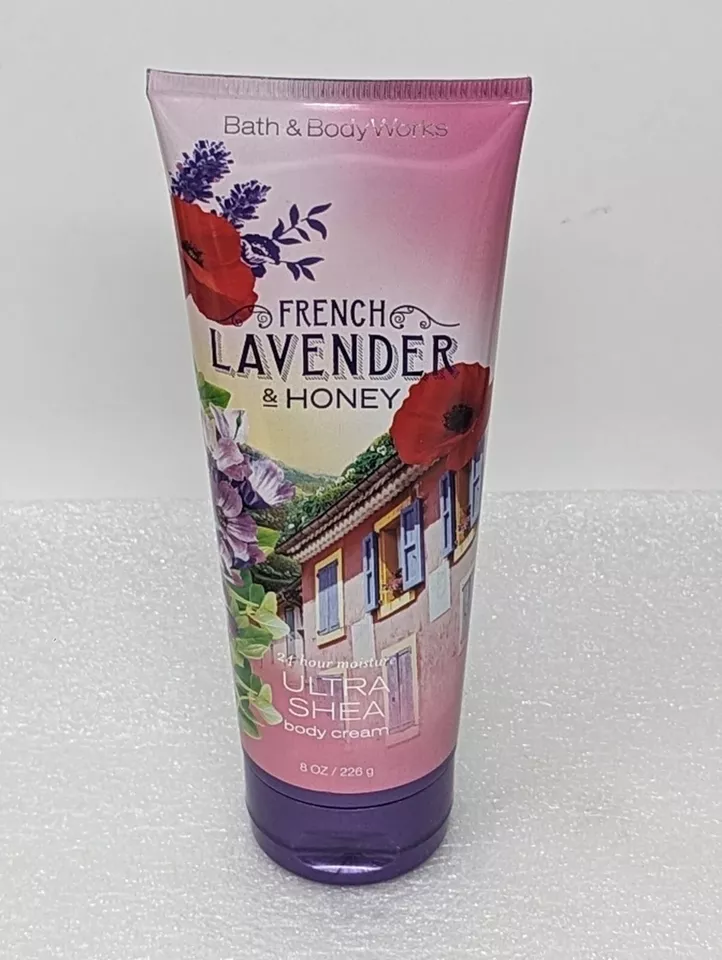 Bath & Body Works French Lavender Honey 24 Hour Ultra Shea Cream 8 Oz