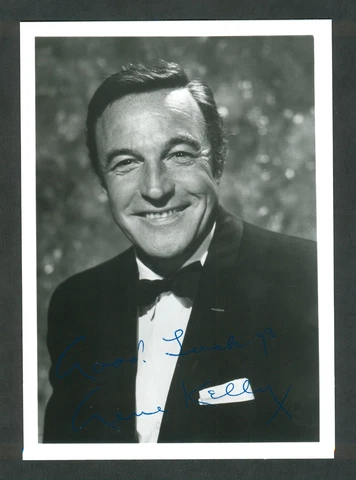 Gene Kelly 5"x7" Black & White Photo -- Heavy Impression Blue Preprint Cover
