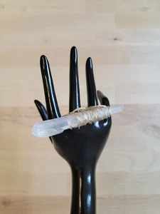 Large 3.5 Inch Clear Quartz Wire Wrapped Ring - Picture 1 of 6