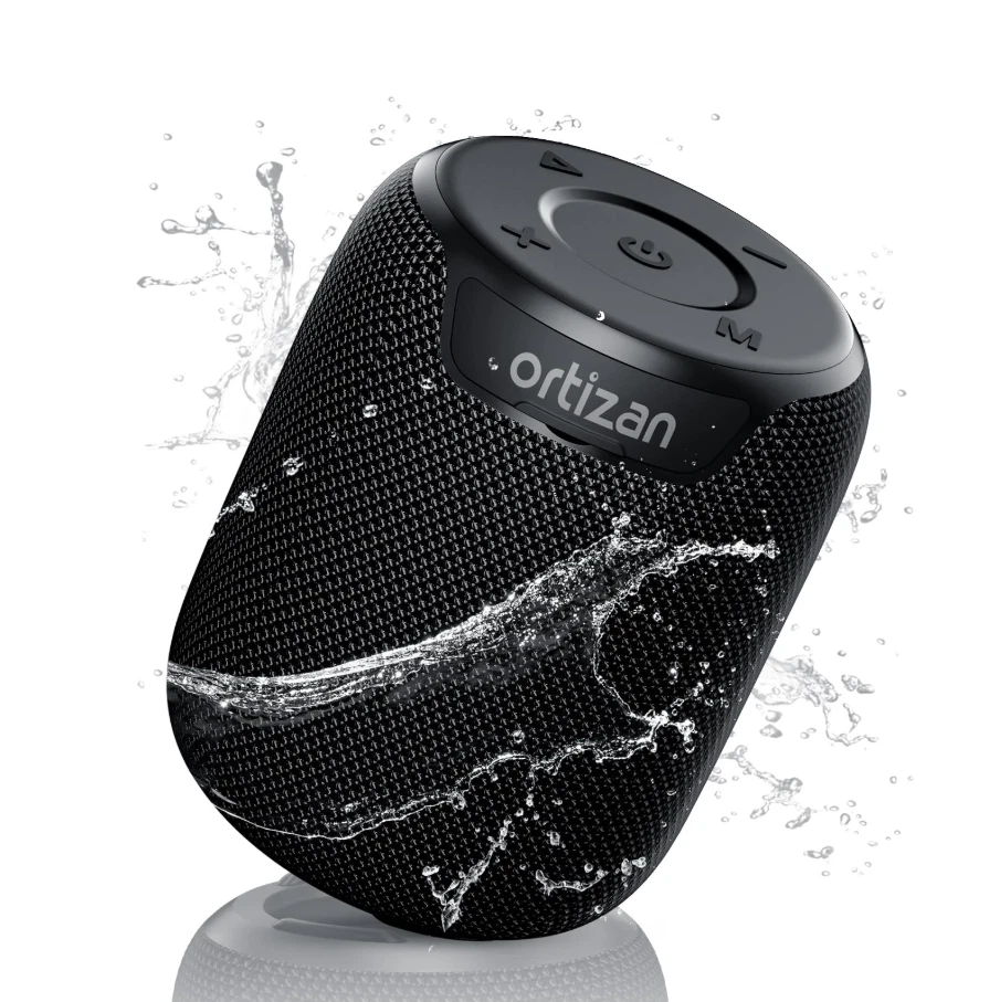 Ortizan X2 Mini Bluetooth Lautsprecher Wasserdicht 15W Stereo Akku 15h Schwarz
