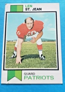 1973 Topps Set Break #168 Len St. Jean Patriots - Picture 1 of 2