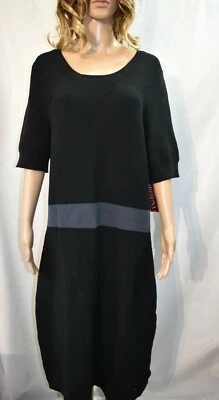 Merona 女式黑色连衣裙毛衣 1X 码  — 第 1/4 张图片